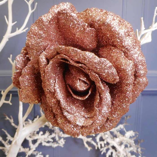 Rose gold artificial best sale flowers